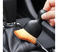 Klanata Woobrooch Spazzola per Dettagli Interni Auto per Auto, e Barche, Strumento per Spazzare la Polvere in Morbida Lana a Fibra Fine con Impugnatura Antiscivolo per Cruscotti, Prese