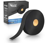 Klangfeiler® Nastro termoadesivo nero - Orlo termoadesivo - 30 metri- 20mm - adesivo - termoadesivi per tessuti - Non è Necessario Cucire-Nastro