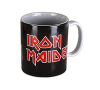 KlangundKleid.de Iron Maiden Iron Maiden Logo Unisex Tazza Nero/Rosso/Bianco, Ceramica, 0,3 L