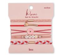 K'lani Braccialetti per capelli da donna, elastici per capelli che raddoppiano come gioielli eleganti, resistenti per coda di cavallo, regalo per compleanni, festa della mamma e laurea, amore, medio