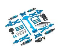 KLAPR Adatto per 1/18 A959 A949 A969 A979 K929 telecomando auto parti di aggiornamento, modifica in metallo set da 19 pezzi (blu)