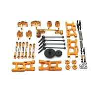 KLAPR Per 124018 124019 144001 RC parti auto kit di aggiornamento in metallo albero motore asta di trazione braccio oscillante sterzo tazza ingranaggio (oro)