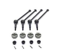 KLAPR Per 144001 144002 144010 124007 124016 124019 124018 4 pezzi albero motore in metallo e adattatore esagonale ruota da 12 mm parti di aggiornamento RC auto (grigio nero)