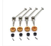KLAPR Per 144001 144002 144010 124007 124016 124019 124018 4 pezzi albero motore in metallo e adattatore esagonale ruota da 12 mm parti di aggiornamento RC auto (giallo argento)