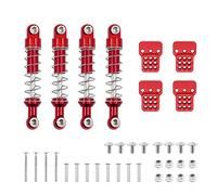 KLAPR Per MN D90 MN99S WPL C14 C24 Ammortizzatore in metallo e montaggio esteso sedile RC auto Aggiornamenti parti accessori (Rosso)