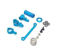 KLAPR Per Wltoys 144001 144002 144010 124016 124018 124019 Componenti dello sterzo in metallo Assemblea sterzo RC Auto Aggiornamenti parti (blu)