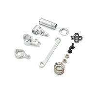 KLAPR Per Wltoys 144001 144002 144010 124016 124018 124019 Componenti di sterzo in metallo Sterzo Assemblea RC Auto Aggiornamenti parti (argento)