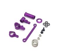 KLAPR Per Wltoys 144001 144002 144010 124016 124018 124019 Componenti di sterzo in metallo Sterzo Assemblea RC Auto Aggiornamenti parti (viola)