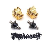 KLAPR Per WLtoys 144010 144001 144002 124016 124017 124018 124019 Parti di aggiornamento in metallo automobilistico, cambio * 2 differenziali * 2 (oro)