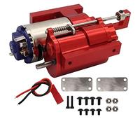 KLAPR Trasmissione del cambio a 2 velocità in metallo pieno di tre generazioni (con servo) per B1 B14 B24 C14 C24 MN D90 D91 MN96 1/12 RC parti auto (Rosso)