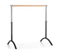 KLAR FIT Bar Lerina - Sbarra Danza Classica, per Casa, Indipendente, Libera Installazione, Portatile, in Acciaio, 110 x 113 cm, Altezza Regolabile, Diametro 38 mm, Nero