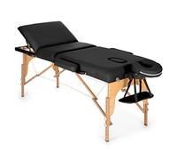 KLAR FIT MT 500 Lettino da Massaggio Portatile - Lettino Estetista 210cm, Peso Massimo 200 kg, Due Poggiatesta, Schienale 10 Regolazioni, Apertura Viso, Ripiegabile, con Borsone, Nero
