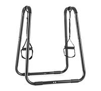 KLAR FIT Paarfit Maniglia per Flessioni, Dips, Sollevamenti Gambe, Piegamenti (TRX Incluso Regolabile, Maniglie Imbottite, 83 x 101 x 71,5 cm) Nero