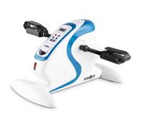 Klarfit Cycloony MiniBike - Cyclette da Seduti, Pedaliera, Ciclette solo Pedali, Compatta, a Motore, Braccia e Gambe, 12 Velocità, Movimento Avanti o Indietro, Telecomando, Bianco/Turchese