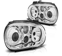 Tuning Tec Design Fari in Vetro Trasparente per VW Golf 4 97-03 Cromo LPVW61