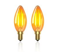 Klarlight 2,5W Lampadine LED E14 Luce Calda 2200K,C35 Candela Lampadina Vintage SES Ambrato Mini Lampadina,Equivalenti a 20W,Non Dimmerabili,2 Pezzi