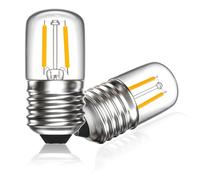 Klarlight 2W Lampadina LED E27, Edison T28 Lampadine LED E27 sostituisce 20 watt, Lampadina E27 per lampada da tavolo notturna decorativa natalizia, non dimmerabile, confezione da 2