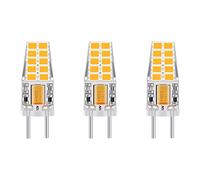Klarlight Gy6.35 12V 3W Bianco Caldo Lampadina a LED 3000K, Equivalente a 25W Lampada Incandescent / Alogena Sostitutiva Lampadario, 3 Pezzi