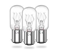 Klarlight Lampadina a Baionetta 15W, B15 Lampadina per Macchina da Cucire Dimmerabile, T22 Piccola a Baionetta per Macchina da Cucire, AC220-240V, Bianco Caldo 2700k (Confezione da 3)