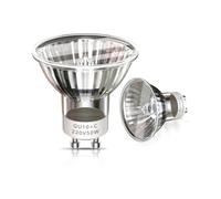 Klarlight Lampadine GU10 50W, Lampade Riflettori Faretto GU10 2 Poli Dimmerabile Bianco Caldo 2800K, 580LM Fascio Largo 120° Faretto per Plafoniere, Luci da Incasso, Luci di Binario (2 Pezzi)
