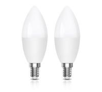 Klarlight LED Lampadina con sensore crepuscolare 5W E14 450lm Lampadina con accensione automatica per interno Cortile esterno Veranda Garage Giardino Bianco caldo 2700K Confezione da 2