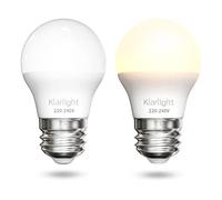Klarlight LED Lampadina con sensore crepuscolare E27 5W, equivalente a 40W, Lampadina con accensione automatica per interno Cortile esterno Veranda Garage Giardino Bianco caldo 2700K Confezione da 2