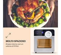 Klarstein AeroVital Cube Chef friggitrice ad aria calda, 1700 W, 14 litri, 16 programmi, calore superiore e inferiore