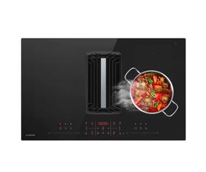 Klarstein AirJet FlexPro 80cm Piano a Induzione Con Cappa Integrata Nero