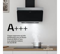 Alessia - Cappa a isola | Modalità di ricircolo e scarico | Acciaio inox | 404 m³/ora | 60 cm