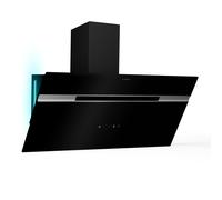 Klarstein Alina 90cm 615m³/h Cappa Inclinata Nero/Argento