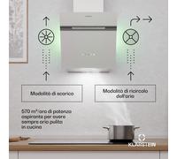 Alina - Cappa aspirante | 40 cm | 570 m³/ora | Silenziosa | Classe energetica A