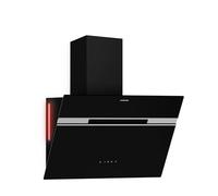 Klarstein Alina - Cappa da Cucina, 60cm, 600 m³/ora, Classe A, LED, Silenziosa: 68 dB, Scarico & Ricircolo, Controllo Smart, Nera