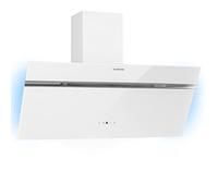 Klarstein Alina - Cappa da Cucina, 90cm, 615 m³/ora, Classe A, Controllo Touch & Smartphone, Cappa con LED, 54 dB, Scarico & Ricircolo, Filtri a Carboni Attivi Inclusi, Bianca