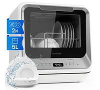 Klarstein Amazonia - Lavastoviglie Piccola, 6 Programmi, Consumo Ridotto, Display LED, Touch, Portatile Ideale per Vacanze e Campeggio, Mini, Argento