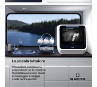 Klarstein Amazonia | Mini lavastoviglie | Compatta | 7 programmi | Portatile