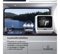 Klarstein Amazonia | Mini lavastoviglie | Compatta | 7 programmi | Portatile