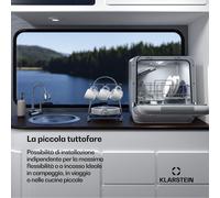 Klarstein Aquatica - Lavastoviglie da tavolo | 42 cm | 3 programmi | 2 coperti