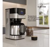 Klarstein Arabica 900W Macchina Caffè Americano 10 Tazze Argento