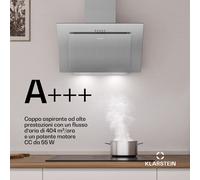 Athena - Cappa a isola | Modalità di ricircolo e scarico | 404 m³/ora | 56 W | 60 cm