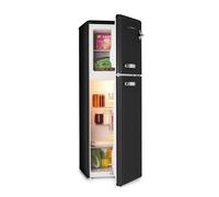 Klarstein Audrey 128cm 138L Frigo Combinato Retrò Nero
