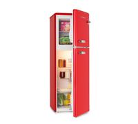 Klarstein Audrey 128cm 138L Frigo Combinato Retrò Rosso