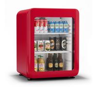 Klarstein Audrey Evo 56.3cm 65L Frigo Bibite con Porta in Vetro Rosso