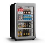 Klarstein Audrey Evo 71.8cm 95L Frigo Bibite con Porta in Vetro Argento