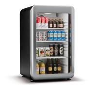Klarstein Audrey Evo - Frigorifero per bevande | Design rètro | Sportello in vetro | 113 L | Classe energetica C