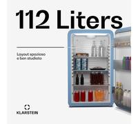 Klarstein Audrey Evo - Frigorifero | 112L | Design rétro | Silenzioso | Compatto | 3 colori