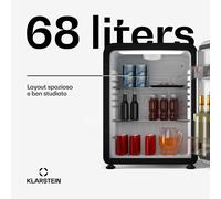 Audrey Evo - Mini frigo | 68L | Design rétro | Silenzioso | Compatto | 3 colori