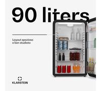 Audrey Evo - Mini frigo | 90L | Design rétro | Silenzioso | Compatto | 3 colori
