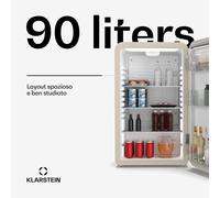 Audrey Evo - Mini frigo | 90L | Design rétro | Silenzioso | Compatto | 3 colori