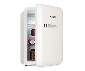 Klarstein Audrey Mini - piccolo frigorifero, mini bar compatto, a libera installazione, raffreddamento a compressione, capacità di 70 litri, 0-10 °C, bianco