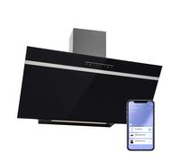 Klarstein Ava Smart 90cm 585m³/h Cappa Inclinata Nero